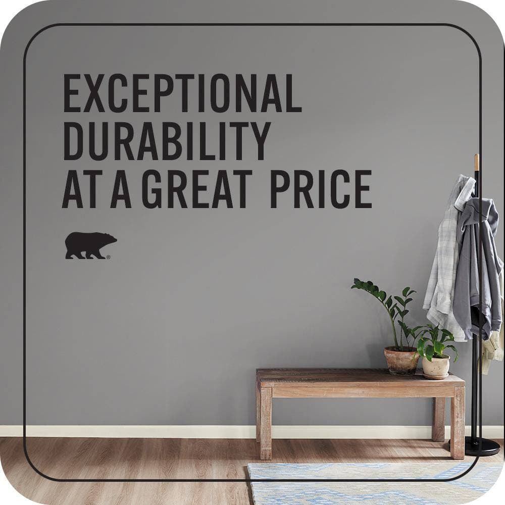 BEHR PREMIUM PLUS #PPU26-04 Falcon Gray Enamel EcoMix Plant-Based & Primer (4)