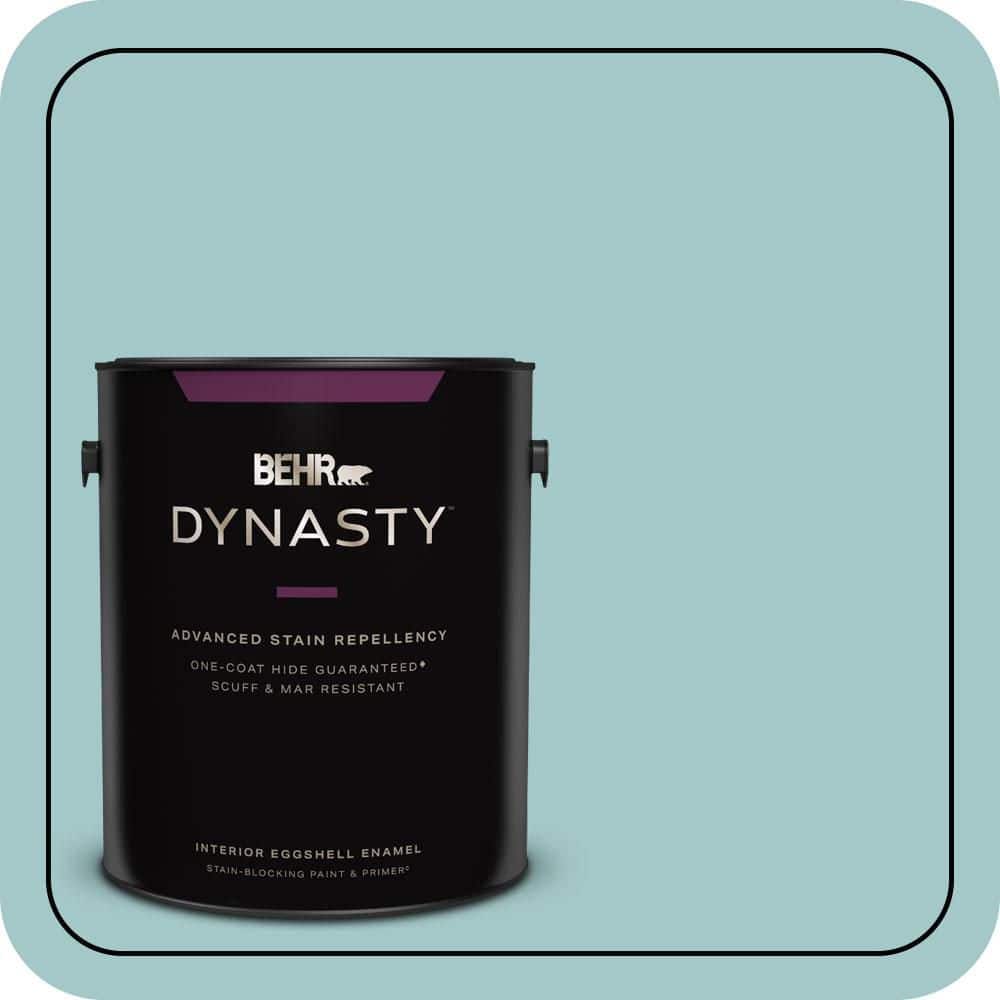 BEHR DYNASTY 1 gal. #PPU13-10 Ocean Boulevard One-Coat Hide Eggshell Enamel Interior Stain-Blocking Paint & Primer