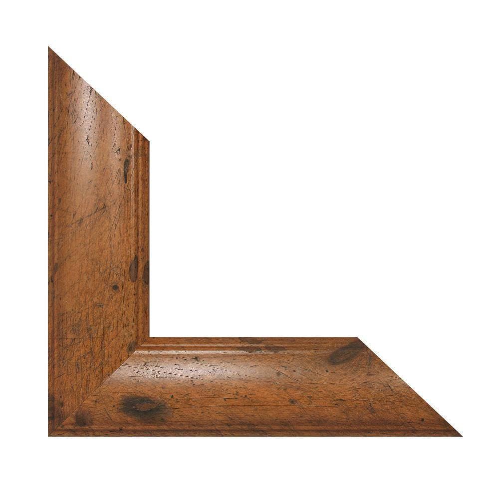 MirrorChic Distressed Walnut DIY Mirror Frame Kit Mirror Not Included (4)