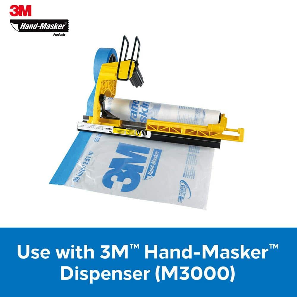 3M 4 ft. x 180 ft. Clear Hand-Masker Contractor's Plastic Sheeting (4)