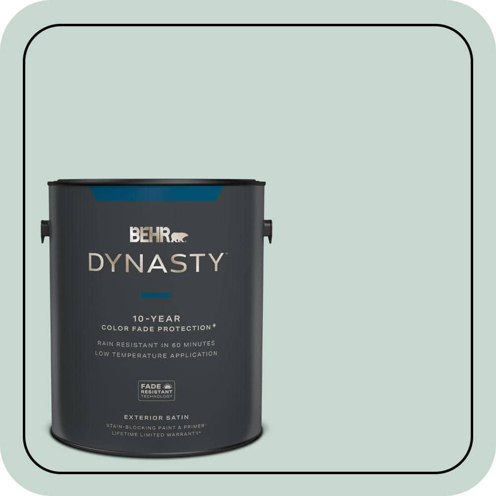 BEHR DYNASTY 1 gal. #480E-2 Tide Pools Satin Enamel Exterior Stain-Blocking Paint & Primer