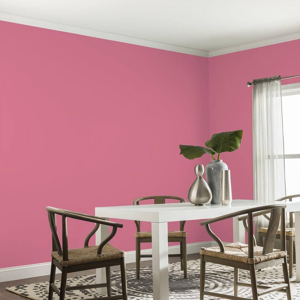 Glidden Premium 1 qt. PPG1183-5 Razzberries Satin Interior Latex Paint (4)