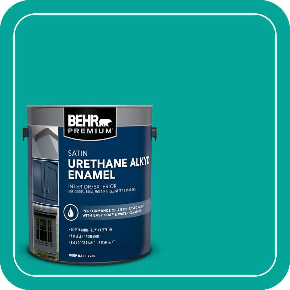 BEHR PREMIUM 1 gal. Home Decorators Collection #HDC-MD-22 Tropical Sea Urethane Alkyd Satin Enamel Interior/Exterior Paint
