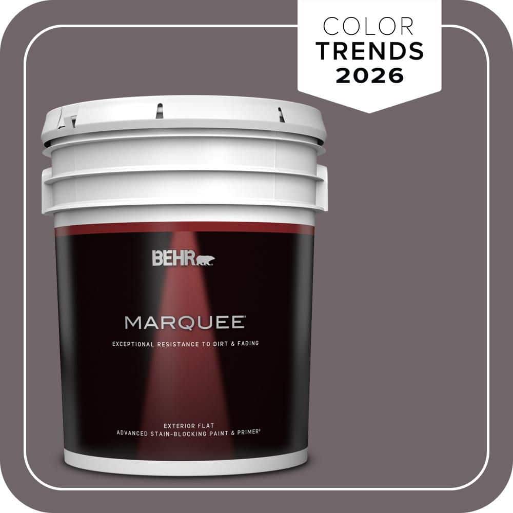 BEHR MARQUEE 5 gal. #N570-5 Curtain Call Flat Exterior Paint & Primer