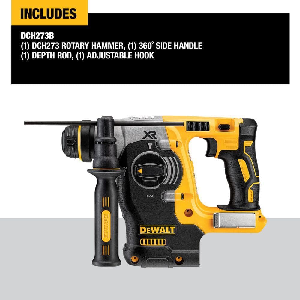DEWALT 20V MAX XR Cordless Brushless 1 in. SDS Plus L-Shape Rotary Hammer (Tool Only) (3)