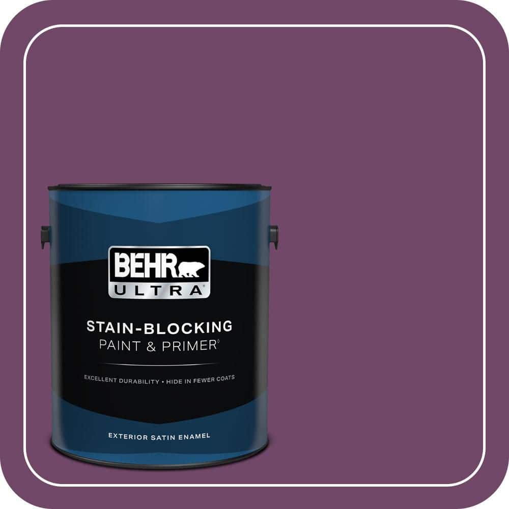 BEHR ULTRA 1 gal. #S-G-680 Raspberry Mousse Satin Enamel Exterior Paint & Primer