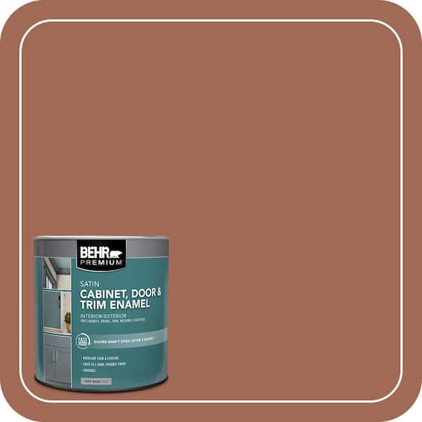 BEHR PREMIUM 1 qt. #S180-6 Perfect Penny Satin Enamel Interior/Exterior Cabinet, Door & Trim Paint (2)