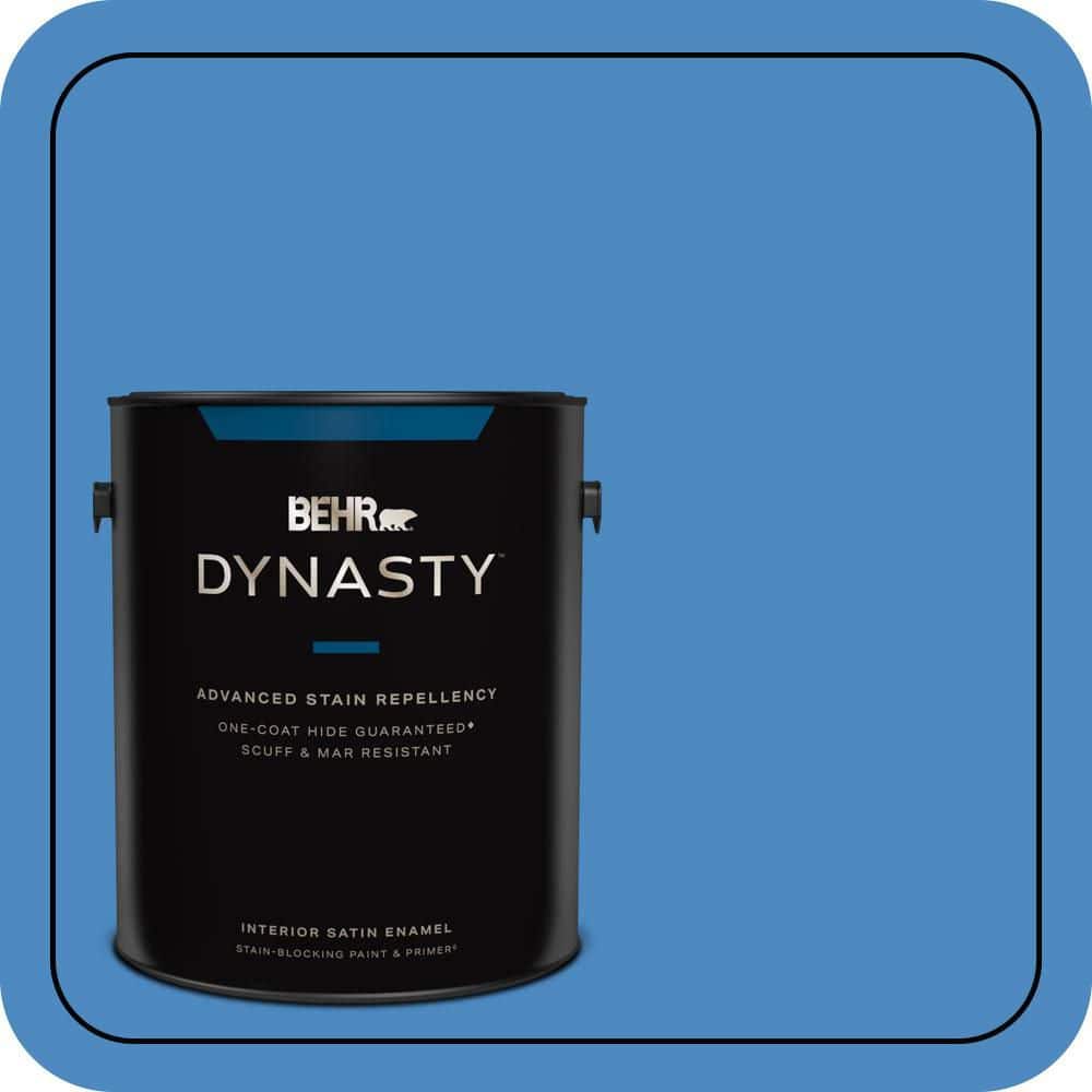 BEHR DYNASTY 1 gal. #P520-5 Boat House One-Coat Hide Satin Enamel Interior Stain-Blocking Paint and Primer
