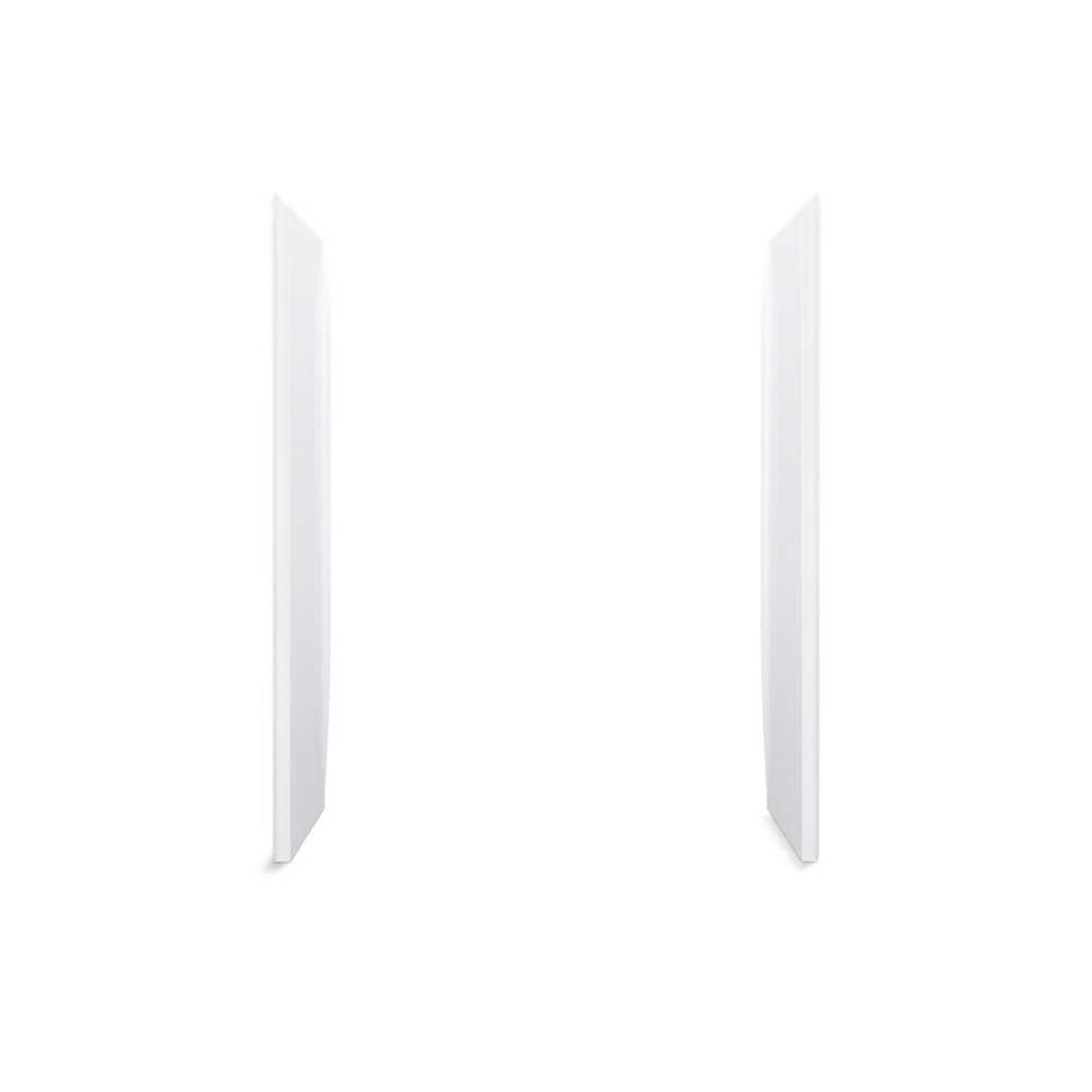 Sterling STORE+ 30 in. W x 75.875 in. H Five-Piece Direct-to-Stud Shower Wall Surround Alcove in White (2)