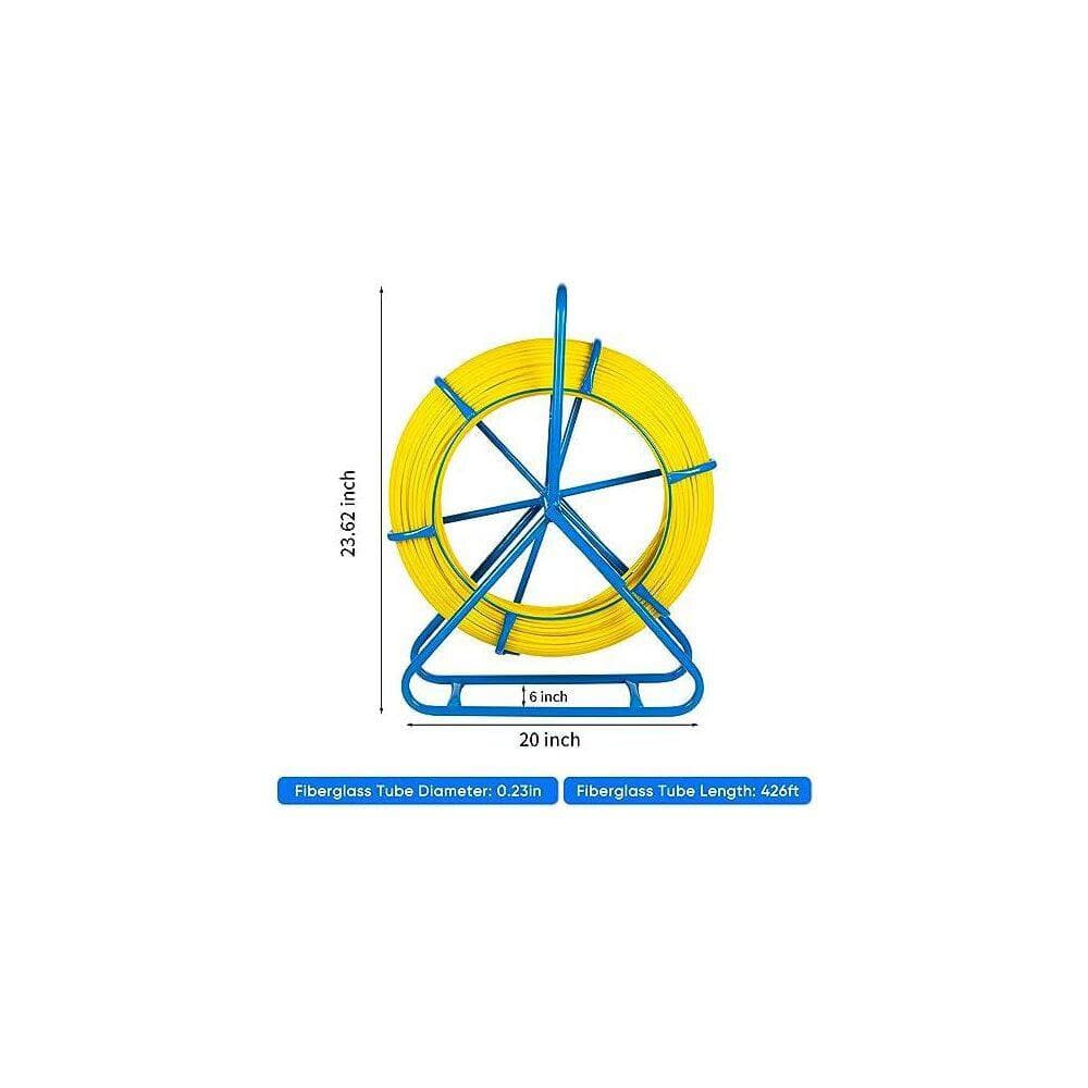 YICHUHAOXI 426 ft. Fiberglass Electrical Cable Puller with Cage and Wheel Stand for Walls and Conduit Non-Conductive (2)