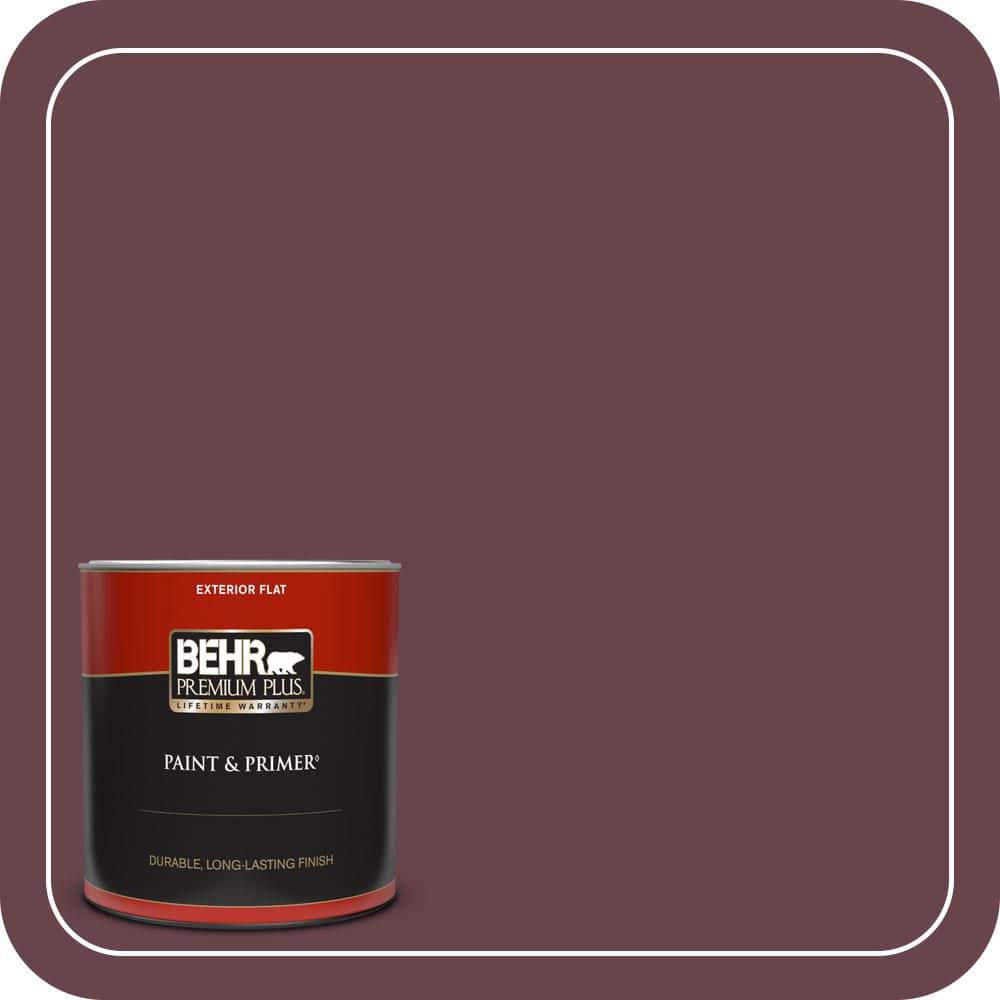 BEHR PREMIUM PLUS 1 qt. #PMD-63 Estate Vineyard Flat Exterior Paint & Primer