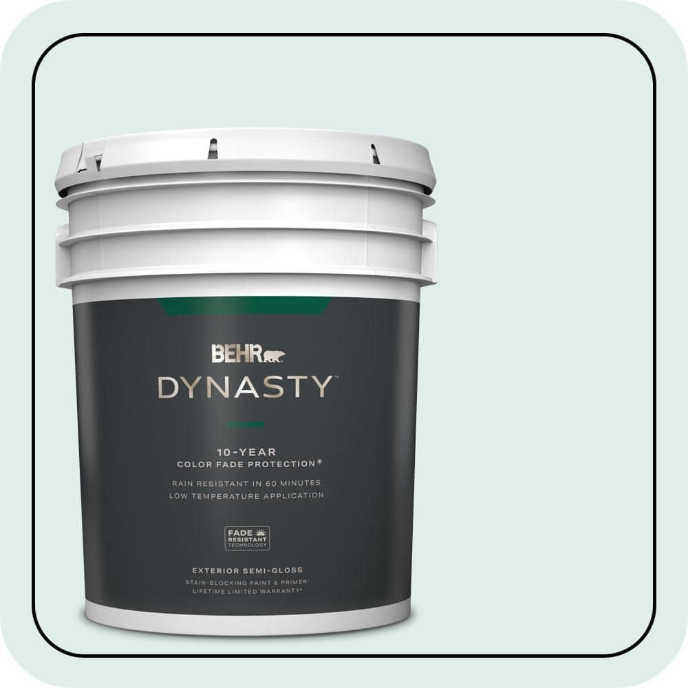 BEHR DYNASTY 5 gal. #500E-1 Cumulus Semi-Gloss Exterior Stain-Blocking Paint & Primer