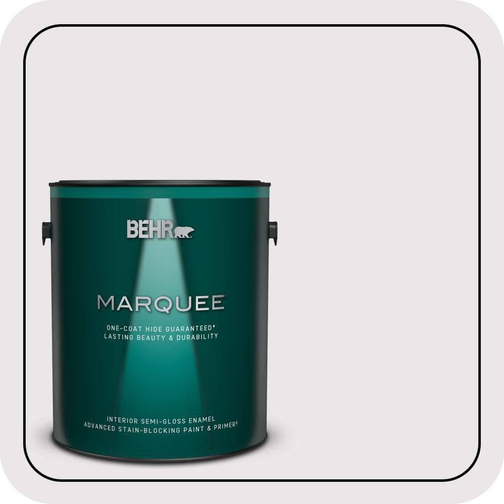 BEHR MARQUEE 1 gal. #PR-W03 Melodic White Semi-Gloss Enamel Interior Paint & Primer