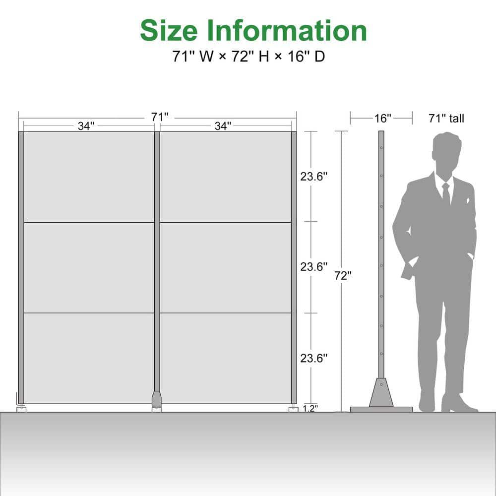 PexFix 6 ft. x6 ft. Black Outdoor Metal Galvanized Privacy Screen Fence Garden Panels (3)