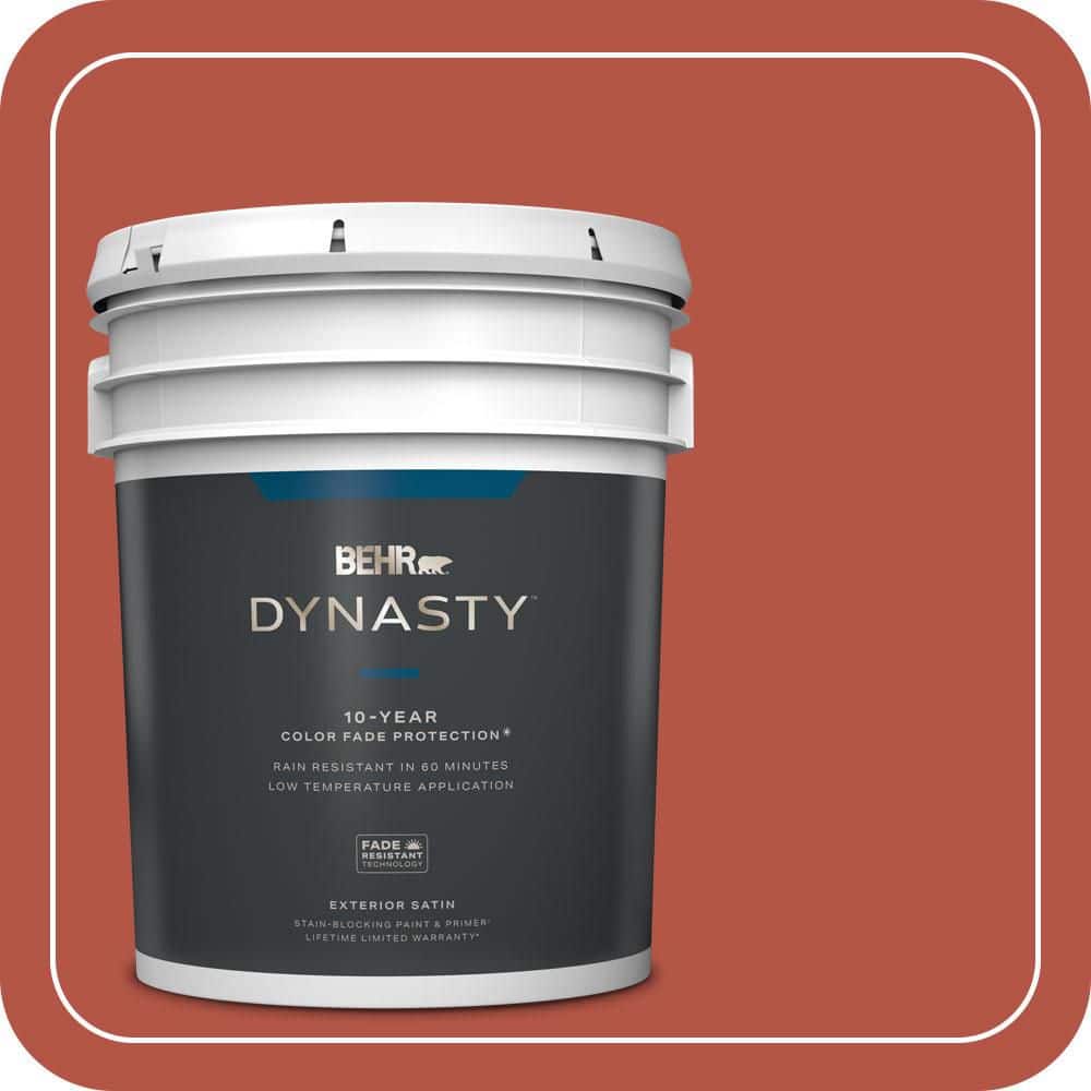 BEHR DYNASTY 5 gal. #T17-18 Hot and Spicy Satin Enamel Exterior Stain-Blocking Paint & Primer