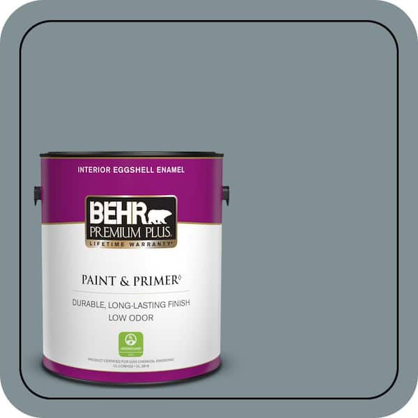 BEHR PREMIUM PLUS #740F-4 Dark Storm Cloud Enamel & Primer Color Sample (4)