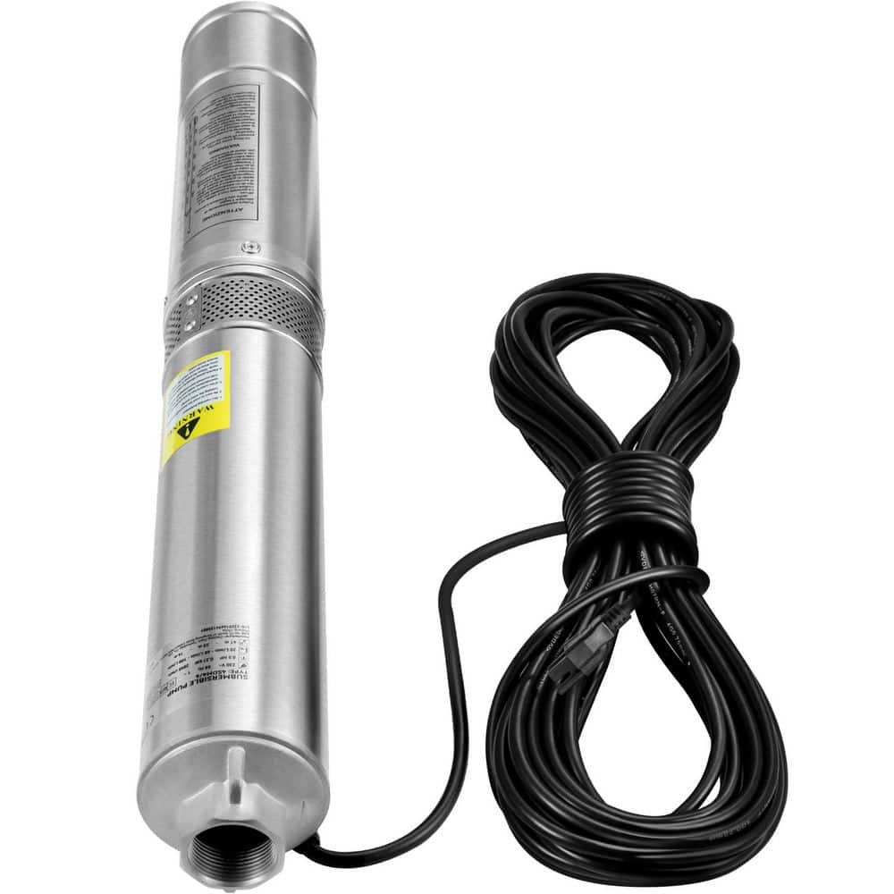 SKYSHALO Deep Well Submersible Pump, 3HP/2200W 230V/60Hz, 37GPM Flow 640 ft. Head, with 33 ft. Electric Cord