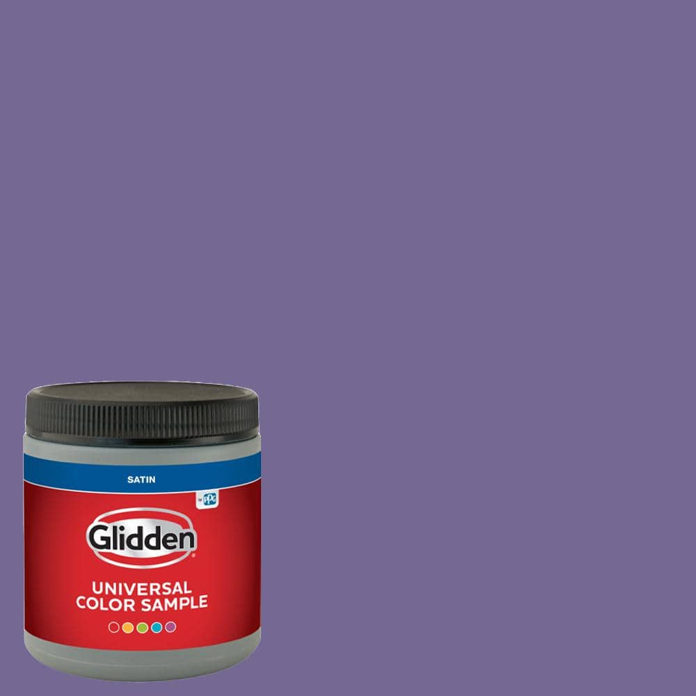 Glidden 8 oz. PPG1175-6 Purple Grapes Satin Interior Paint Sample (1)