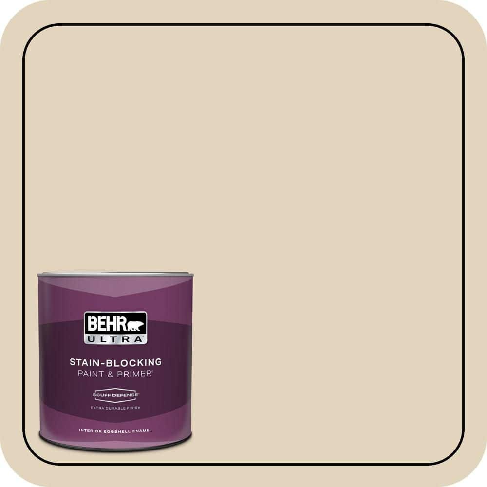 BEHR ULTRA 1 qt. #PPU7-17 Wax Sculpture Extra Durable Eggshell Enamel Interior Paint & Primer