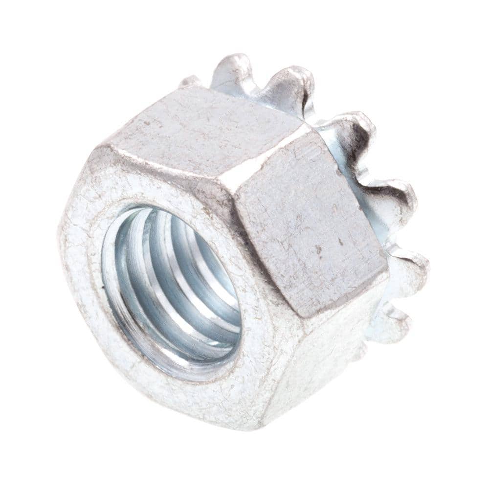 Prime-Line 5/16 in.-18 Zinc Plated Steel K-Lock Nuts with External Tooth Washer (50-Pack)