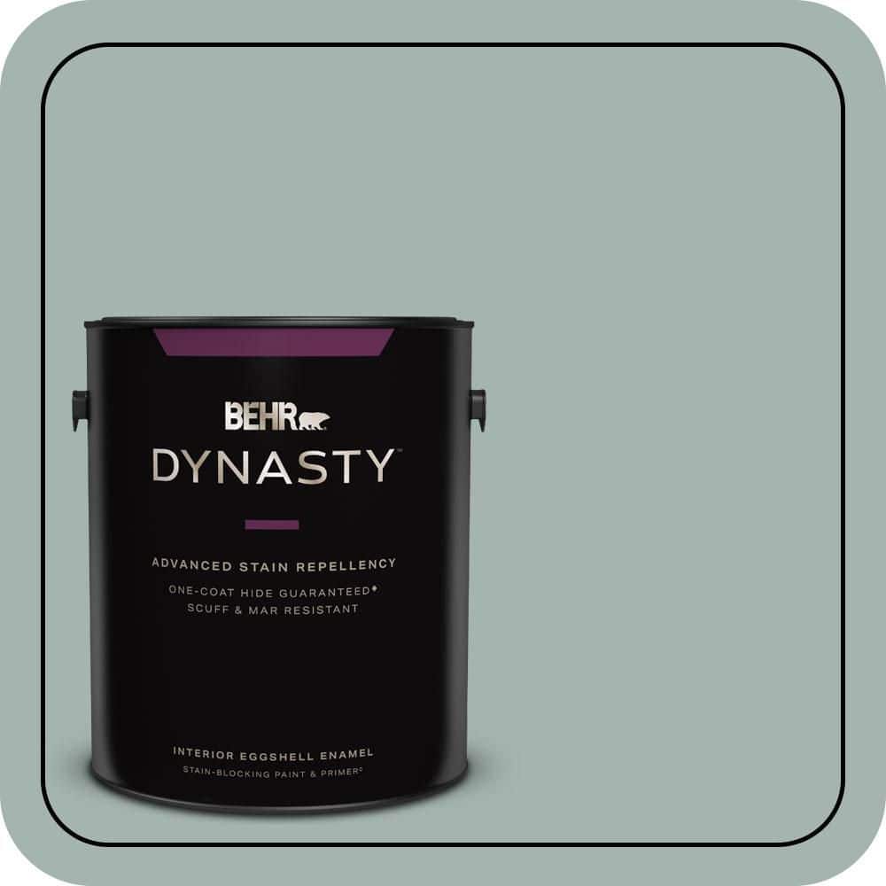 BEHR DYNASTY 1 gal. #PPU12-09 Frozen Pond Eggshell Enamel Interior Stain-Blocking Paint & Primer