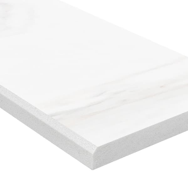 MSI Calacatta Nowy 6 in. x 36 in. Polished Engineered Marble Double Beveled Threshold Tile (3 lin. ft. /Each)
