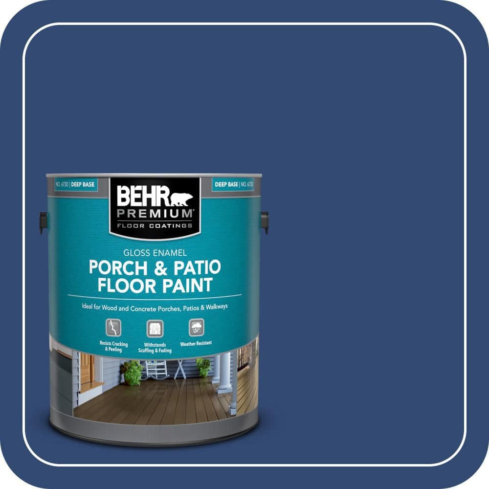 BEHR PREMIUM 1 gal. #S-H-580 Navy Blue Gloss Enamel Interior/Exterior Porch and Patio Floor Paint