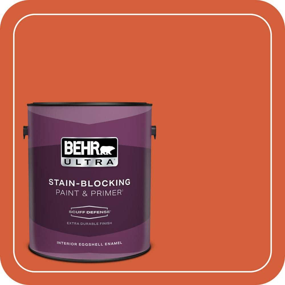 BEHR ULTRA 1 gal. #S-G-220 Sweet Mandarin Extra Durable Eggshell Enamel Interior Paint & Primer