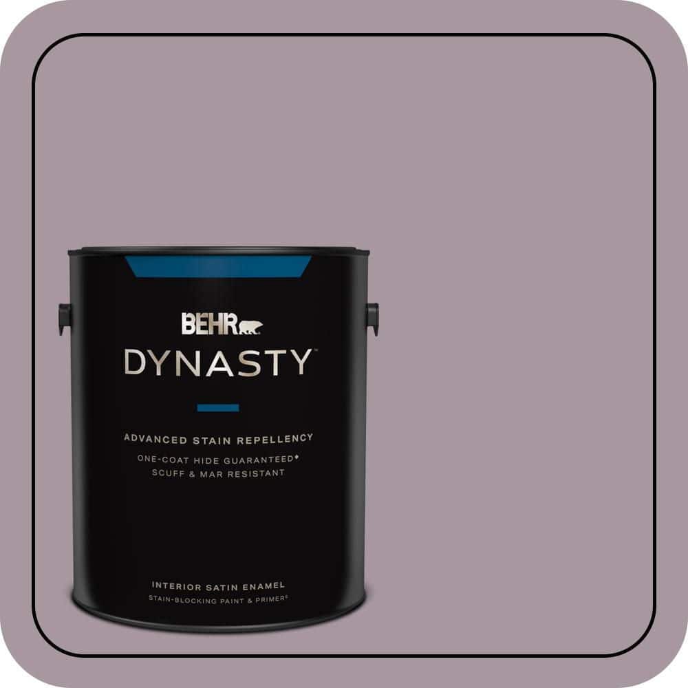 BEHR DYNASTY 1 gal. #N110-3 Fig Preserves One-Coat Hide Satin Enamel Interior Stain-Blocking Paint and Primer