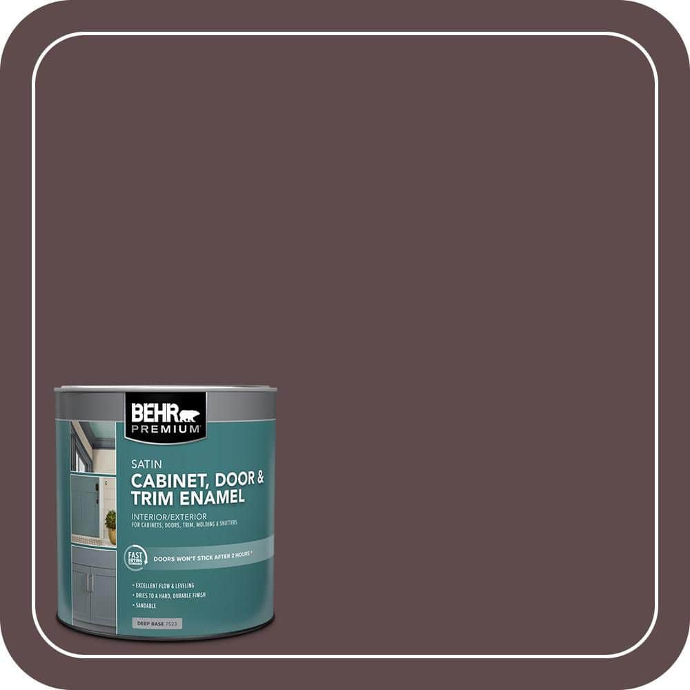 BEHR PREMIUM 1 qt. #PFC-05 Cafe Iruna Satin Enamel Interior/Exterior Cabinet, Door & Trim Paint