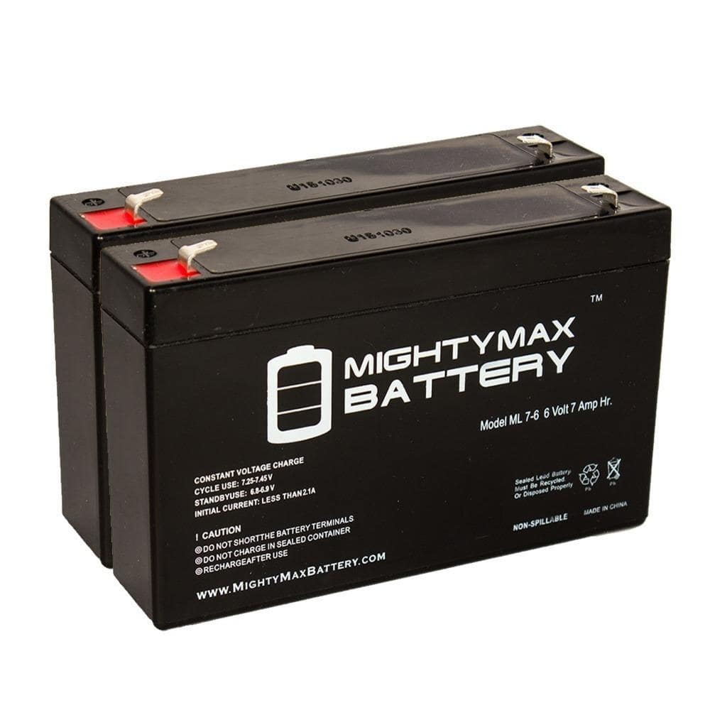 MIGHTY MAX BATTERY 6V 7Ah SLA Battery Replacement for BMW i8 Concept 6v Ride On - 2 Pack