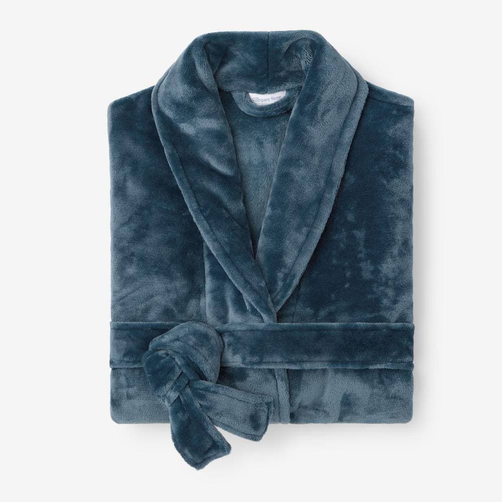 The Company Store Company Plush Family Men's XX-Large Deep Teal Robe (2)