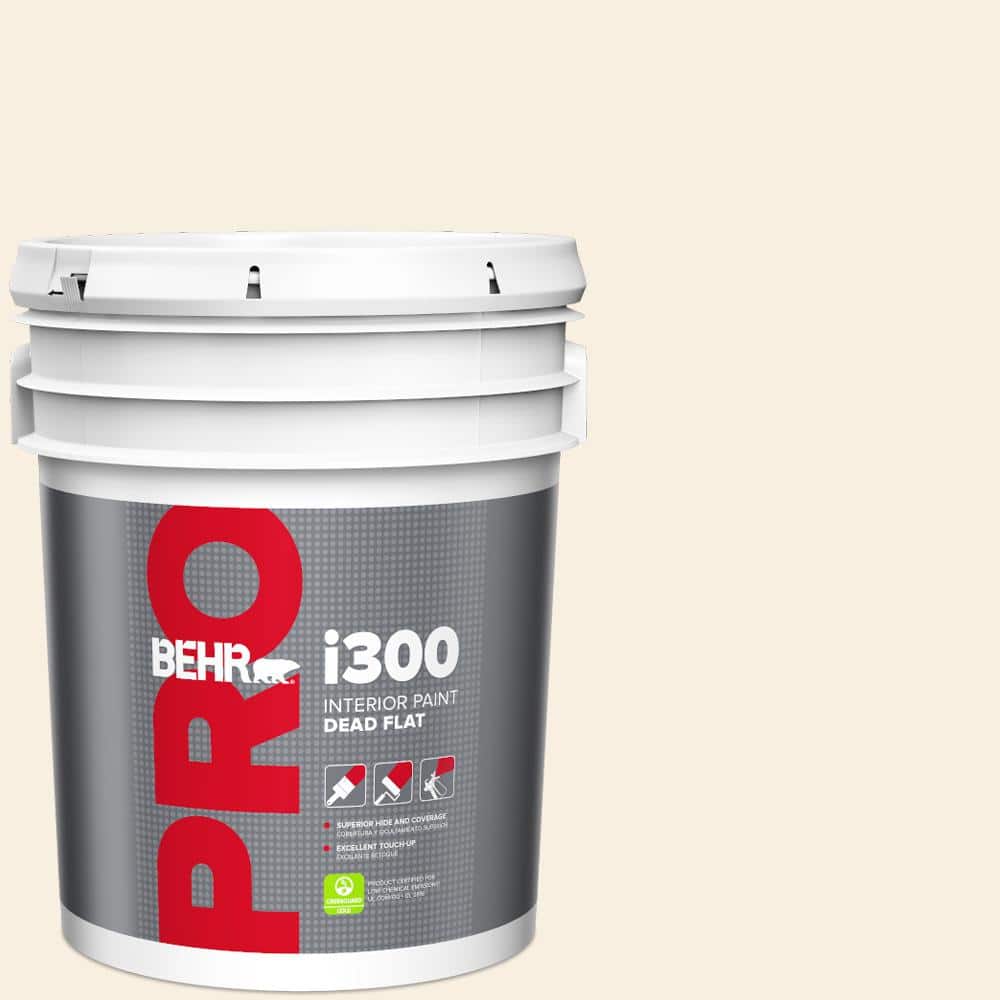 BEHR PRO 5 gal. #M220-1 Marshmallow Whip Dead Flat Interior Paint