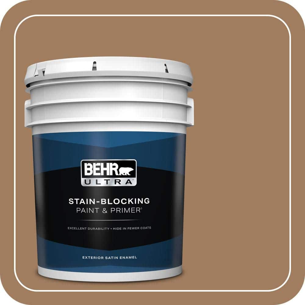 BEHR ULTRA 5 gal. #MQ2-11 Outdoor Land Satin Enamel Exterior Paint & Primer