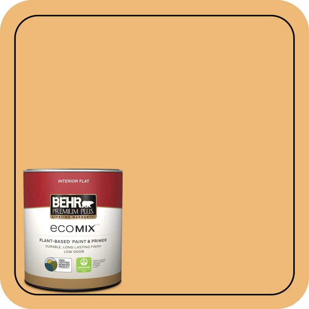 BEHR PREMIUM PLUS 1 qt. #BIC-29 Kernel Flat EcoMix Plant-Based Interior Paint & Primer (1)