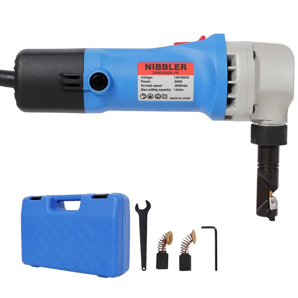 maocao hoom Electric Sheet Metal Nibbler 16 Gauge Precision Metal Cutting Tool, 360° Rotation Electric Cutter, Cutting/Shaping Tool (1)