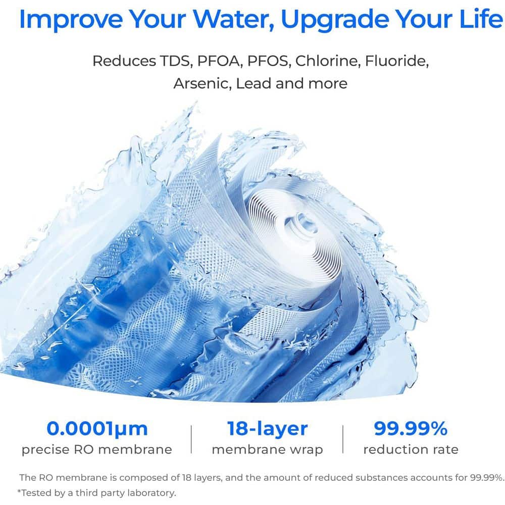 Waterdrop WD-X16-F3 Filter, Replacement for WD-X16-Alkaline 1600 GPD Reverse Osmosis System, 24-Month Lifetime, Reduce PFAS (2)