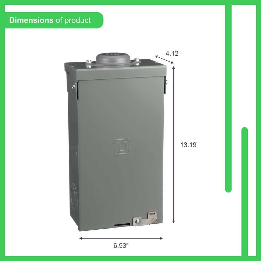 Square D QO 100 Amp 2-Pole Outdoor Circuit Breaker Enclosure with QO2100 Breaker Included (4)