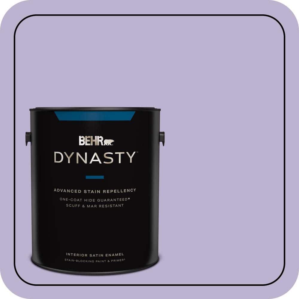BEHR DYNASTY 1 gal. #M560-3 Grape Hyacinth Satin Enamel Interior Stain-Blocking Paint & Primer