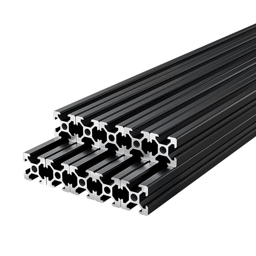 SKYSHALO 10PCS 2020 Aluminum Extrusion Profile, T-Slot European Standard Anodized Linear Rail, 23.62 in. (600 mm), Aluminum Frame (2)