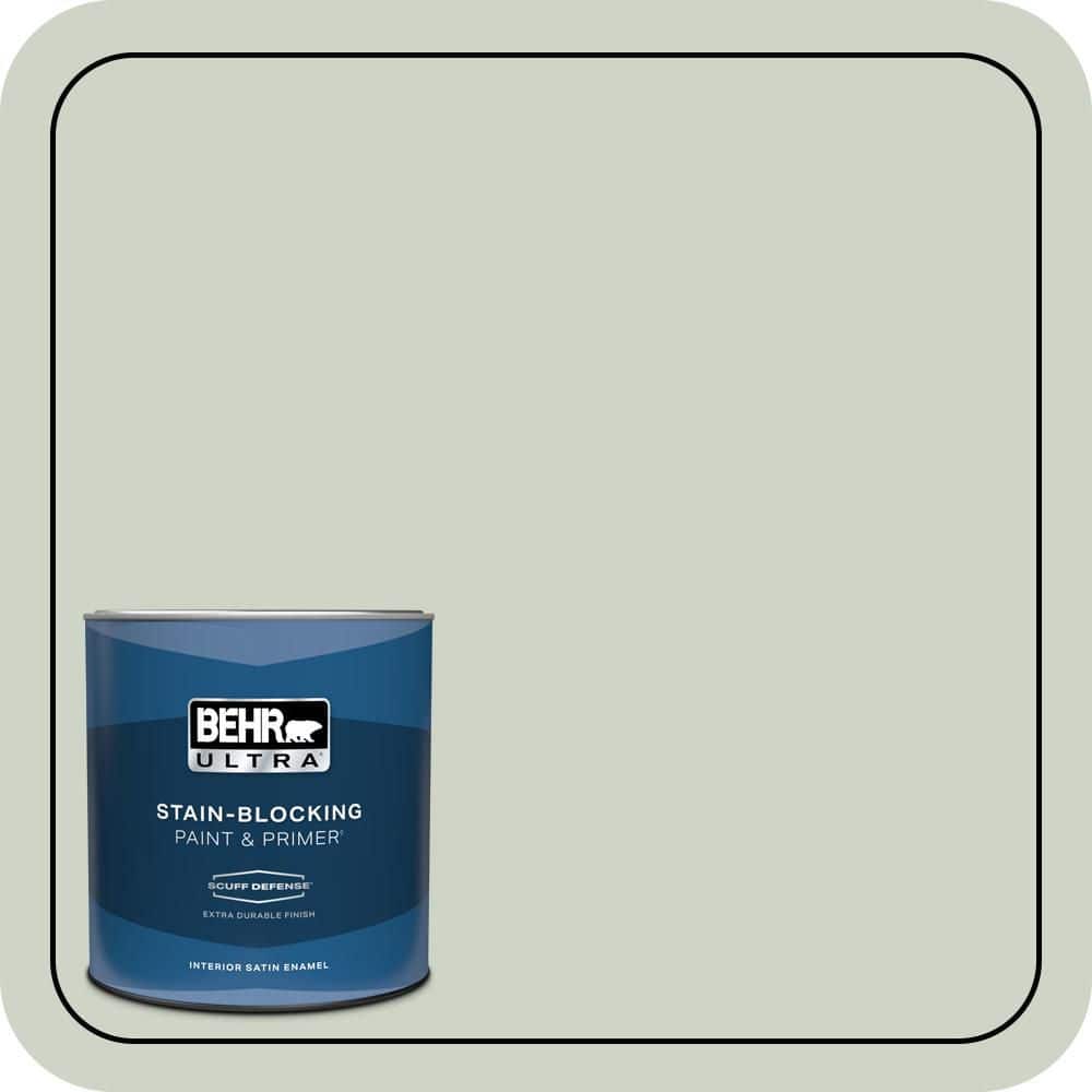 BEHR ULTRA 1 qt. #N390-2 Flora Extra Durable Satin Enamel Interior Paint & Primer