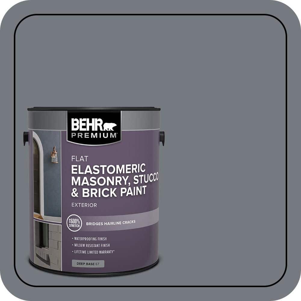 BEHR PREMIUM 1 gal. #N510-5 Liquid Mercury color Elastomeric Masonry, Stucco and Brick Exterior Paint