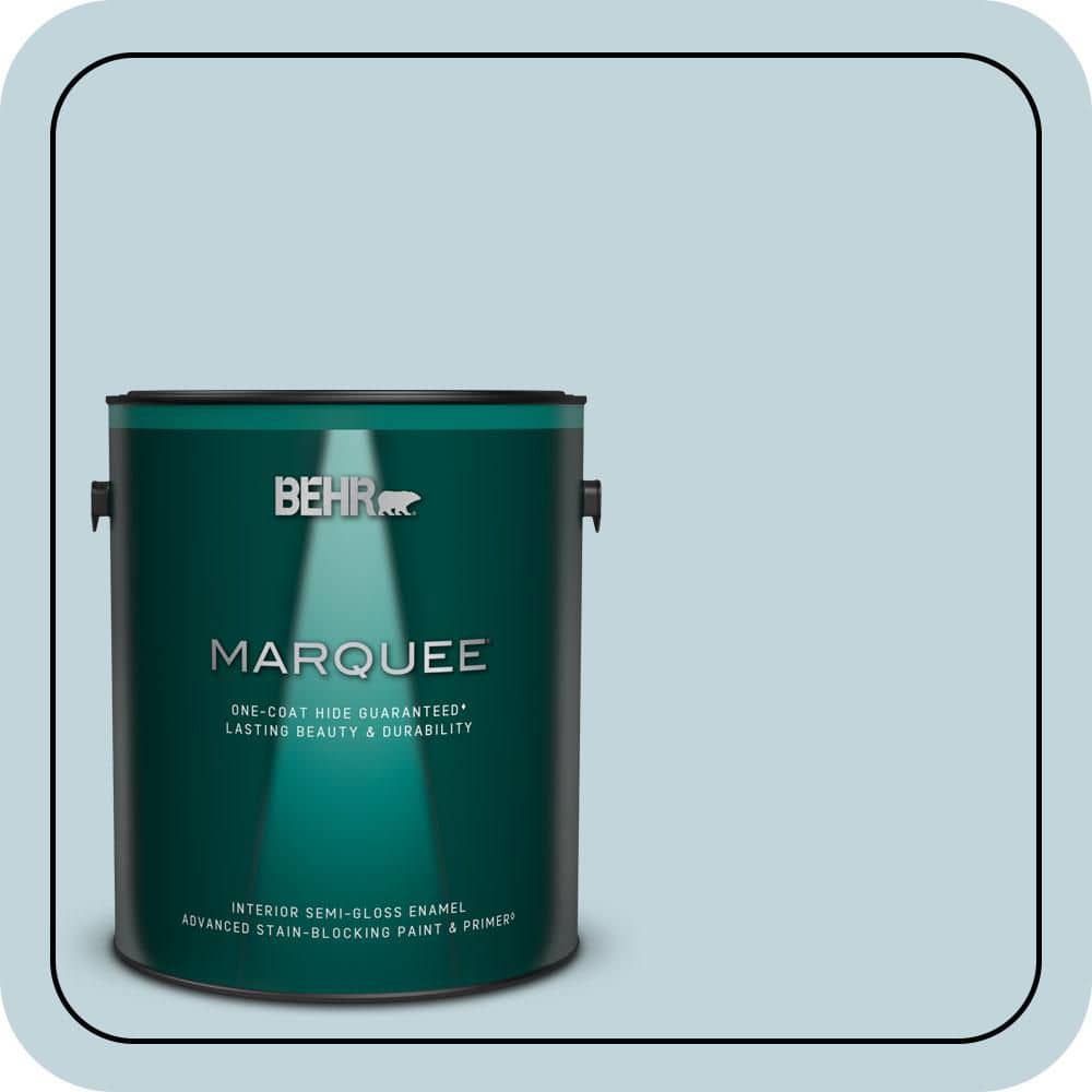 BEHR MARQUEE 1 gal. #S470-1 Cloudy Sky Semi-Gloss Enamel Interior Paint & Primer