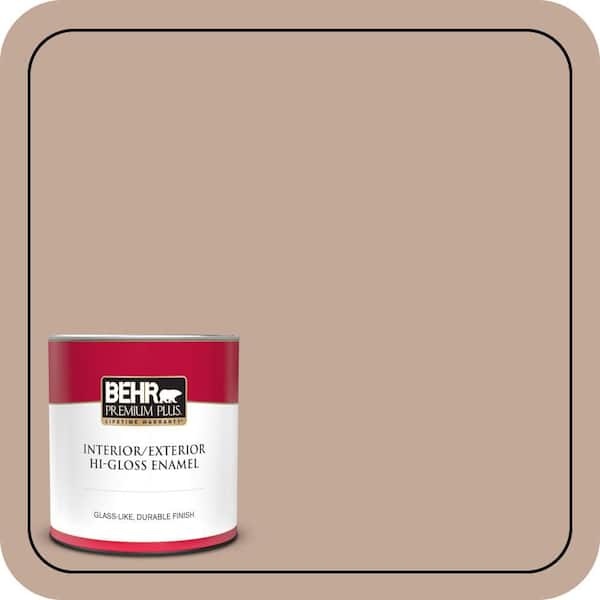 BEHR PREMIUM PLUS #760B-4 Adobe Straw Enamel Interior/Exterior Paint & Primer Color Sample (3)