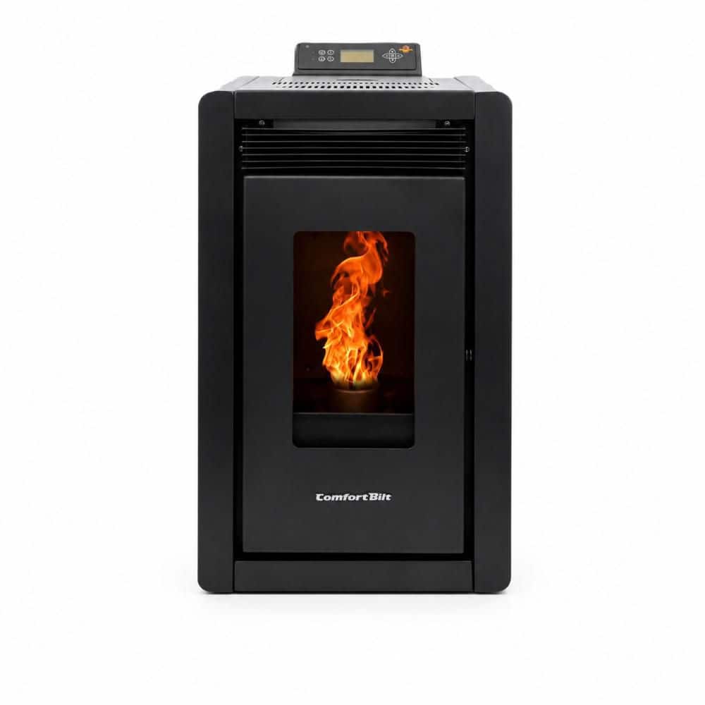 ComfortBilt 1,500 sq. ft. Small Pellet Stove with a 25 lbs. Hopper in Black