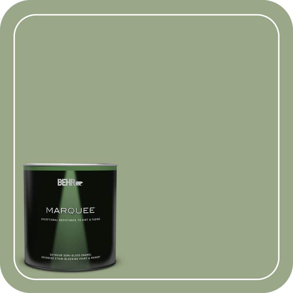 BEHR MARQUEE 1 qt. #MQ6-51 Fern Leaf Semi-Gloss Enamel Exterior Paint & Primer (1)