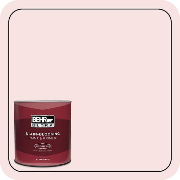 BEHR ULTRA 1 qt. #RD-W02 Candy Floss Extra Durable Flat Interior Paint & Primer (2)
