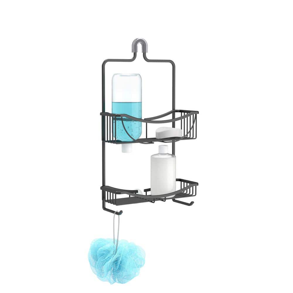 Better Living Venus 2 Tier Aluminum Shower Caddy in Black (4)