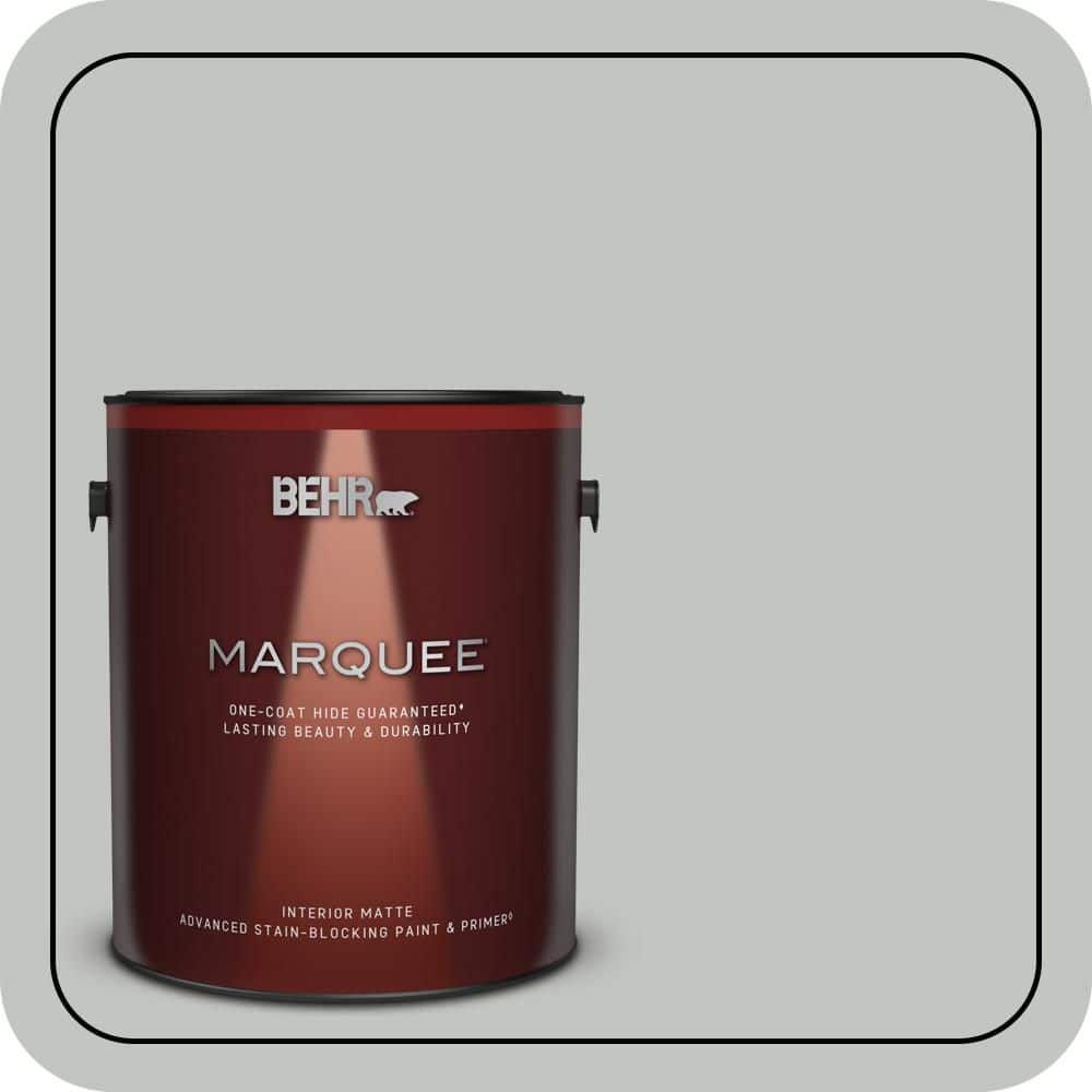 BEHR MARQUEE 1 gal. #PPU25-14 Engagement Silver Matte Interior Paint & Primer