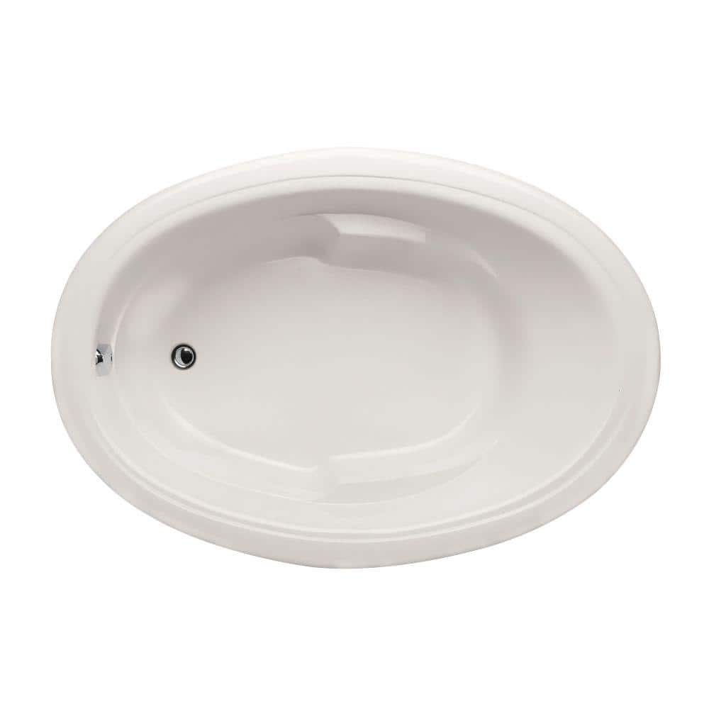 Hydro Systems Studio Oval 60 in. Acrylic Oval Drop-in Non-Whirlpool Bathtub in White